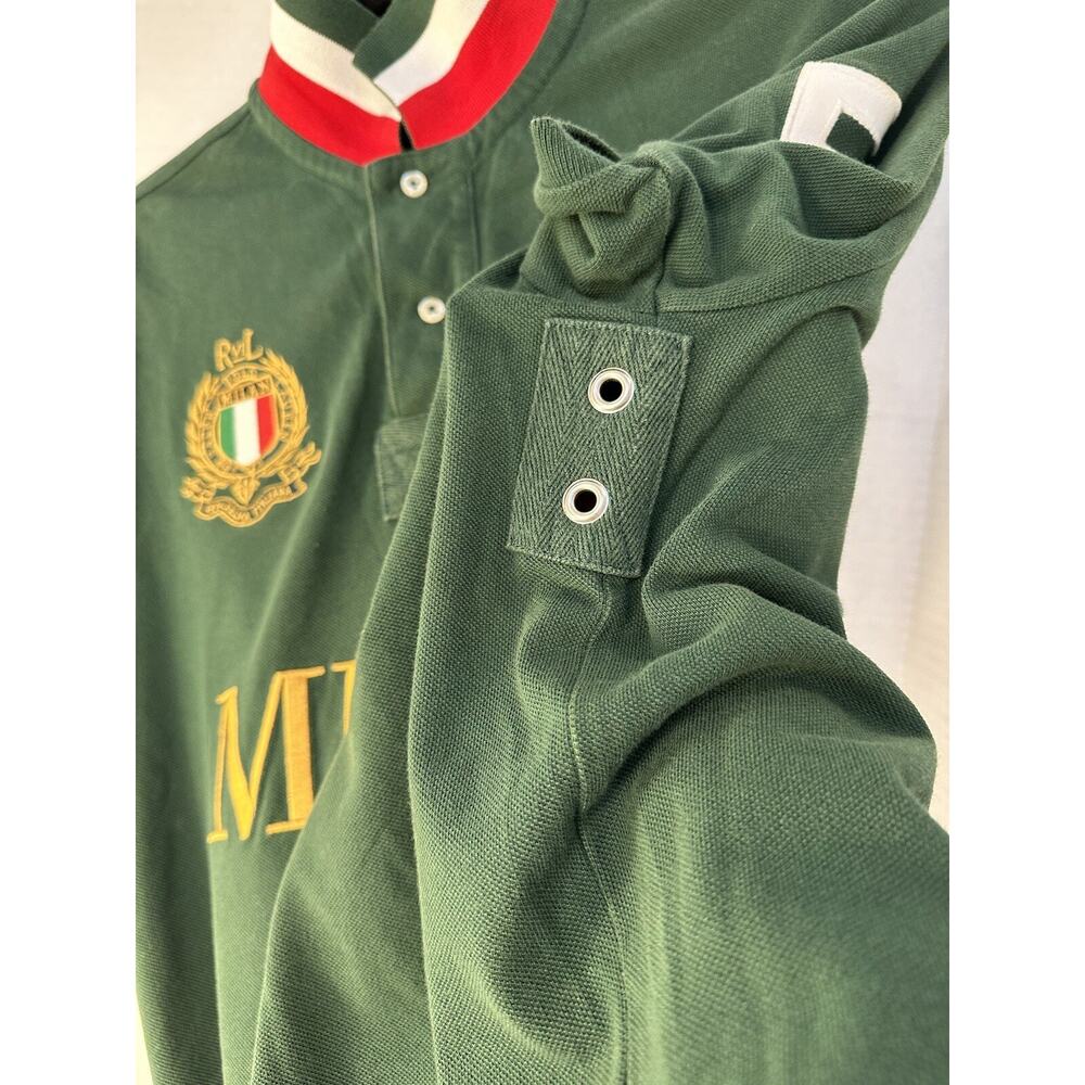 VINTAGE Y2K POLO RALPH LAUREN MILAN HEAVY EMBRIODERY DESIGNER SHIRT SIZE M - Picture 8 of 16